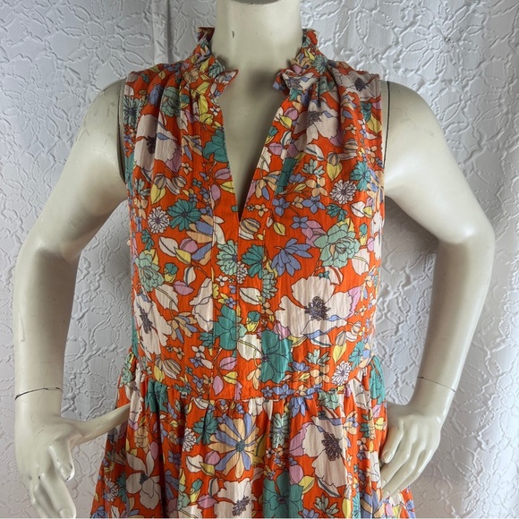 Karlie Floral V Neck sleeveless dress - Picture 5 of 11